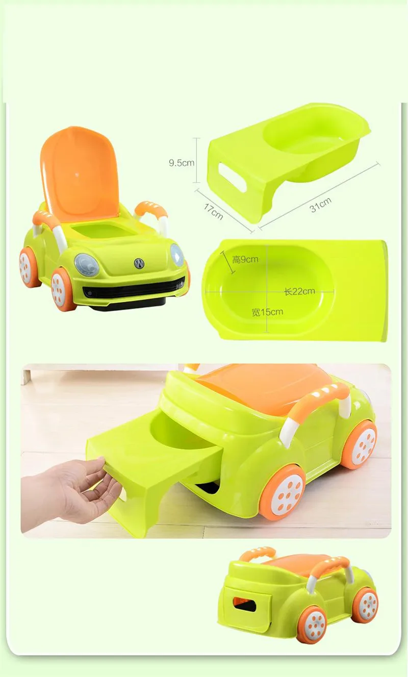 2017 Brand Cute Beetle Car Style Baby Potty Trainer Plastic Kids Toilet Travel Potty Chair Free Shipping Urinary Potty Boy Girl06