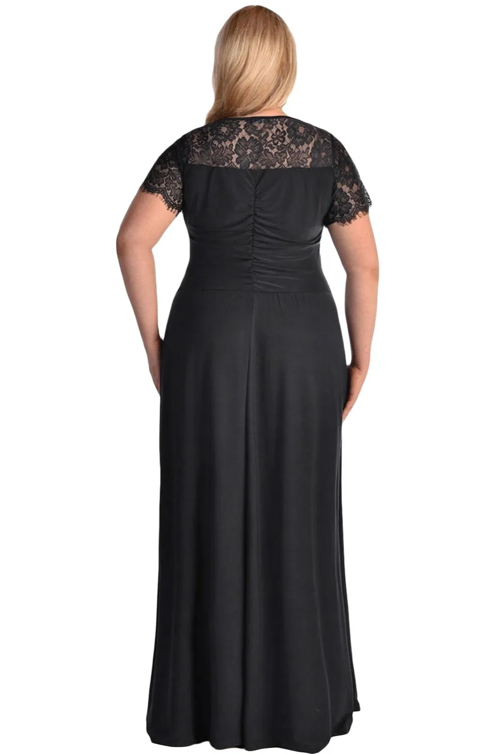 Dear lover вечерние Longo Vestidos Большие женские черные кружевные хомут со складками