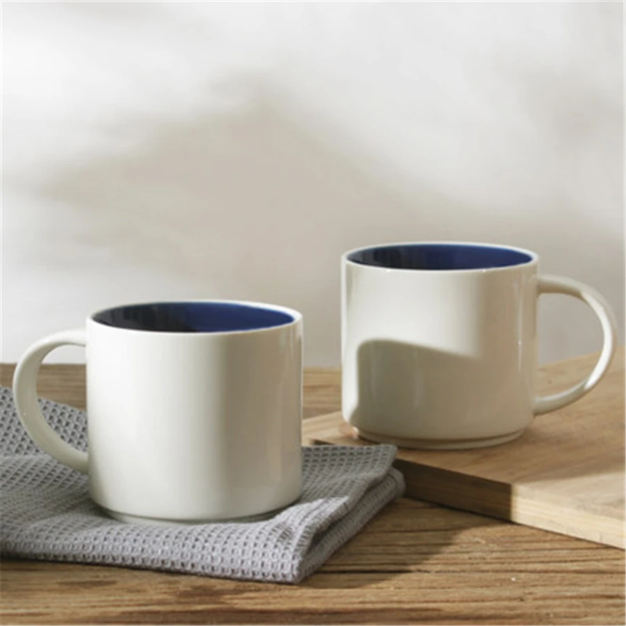 Пара винтажных керамических кофейных кружек чашка для чая Fincan Home Big Copo Tumbler