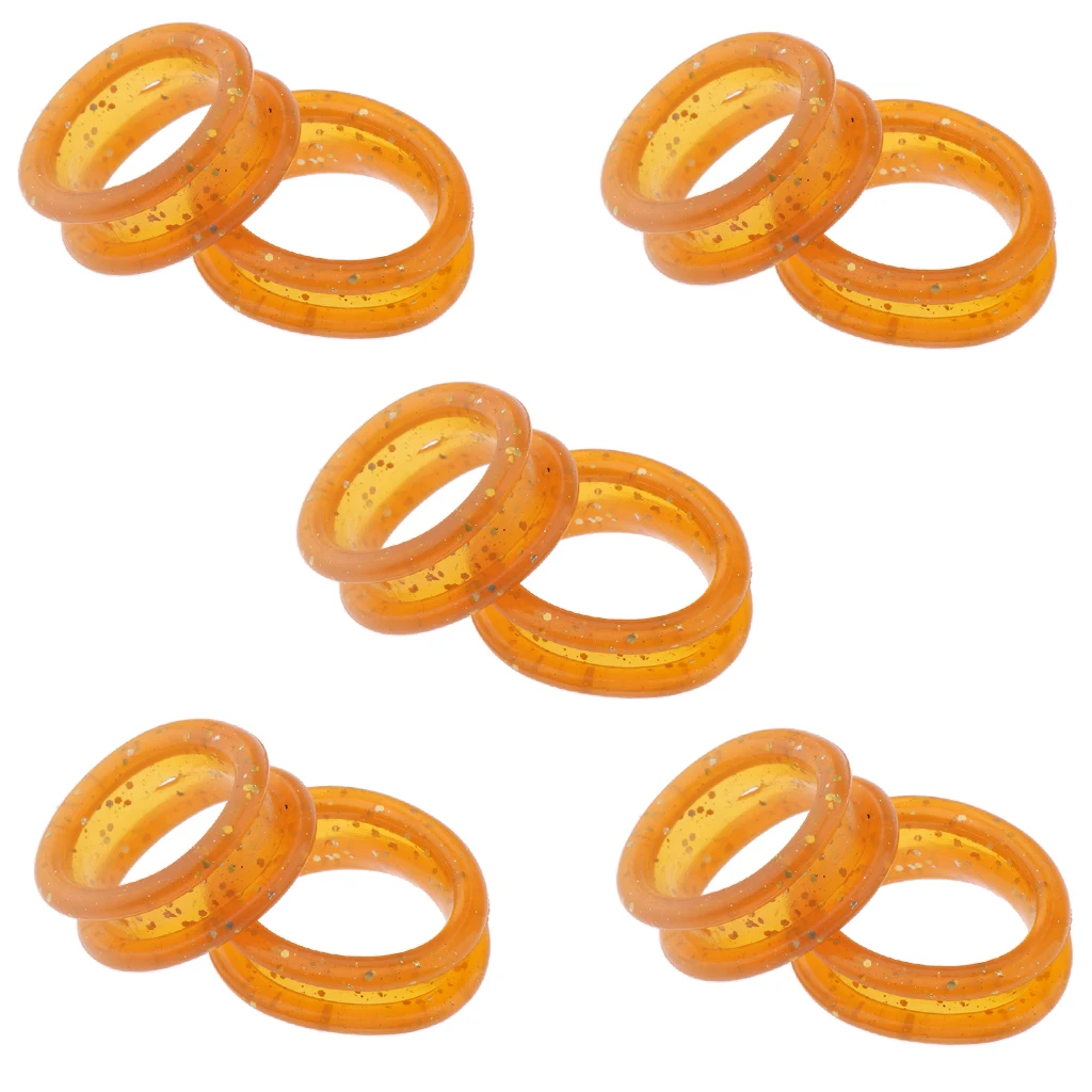 10pcs Silicone Barber Hair Grooming Shears Scissor Finger Ring Grips Inserts Set