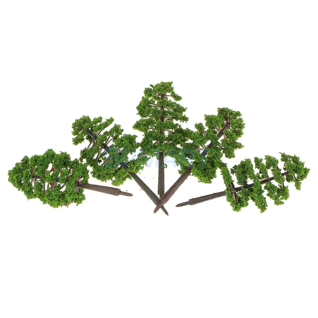 MagiDeal 60Pcs 1/150 Scale Model Tree for Model Building Layout Street Railway Forest Architecture Scene Landscape