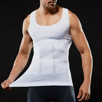 

Newest Mens Compression Tank Tops Body Shaper Slimming Vest Elastic Slim Muscle Shapewear Promotion