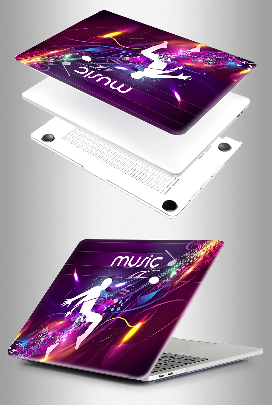 MTT динамический Музыкальный Чехол для Apple Macbook Air 11,6 12 13,3 дюймов чехлы для ноутбуков для нового Mac book bag shell Pro 13 15 чехол сенсорная панель
