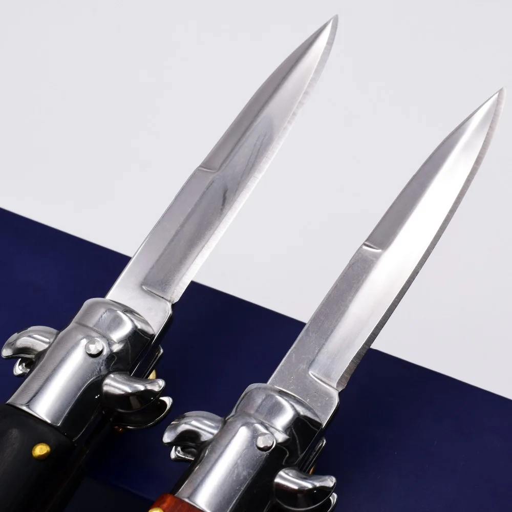 Итальянский Крестный отец Складной нож 440C лезвие деревянной ручкой карманные ножи кемпинг выживания тактический быстро открыть мульти EDC инструменты OEM