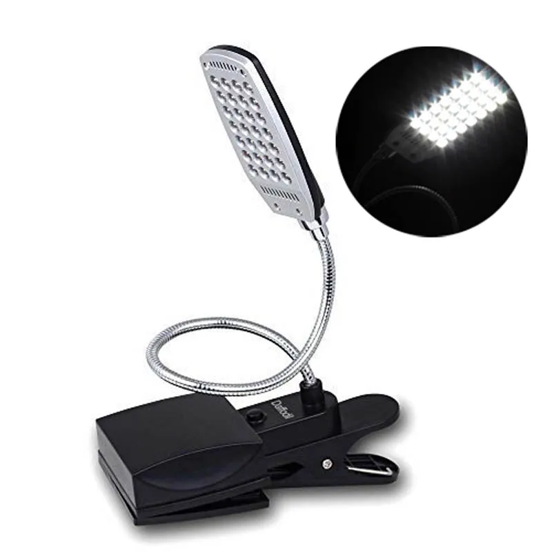 

Newest Reading Lamp with 28 Bright LED Bulbs Flexible Gooseneck Desk Clamp Plugs PC USB Port to Light-up Lights