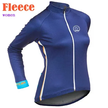 

New 2018 Arbitrary cycling jersey Women long sleeve winter Fleece & no Fleece MTB Ropa ciclismo bule cycling jersey customized