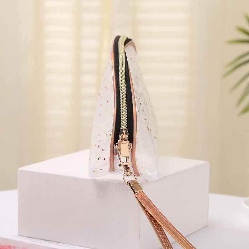 Women's Transparent Cosmetic Bag Portable Convenient Travel Makeup Wash Bag