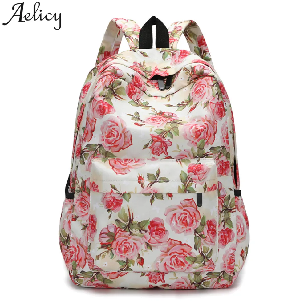 

Aelicy bags for women 2019 @ Fresh Style Women Backpacks Floral Print Bookbags Female Travel Backpack mochila feminina masculina
