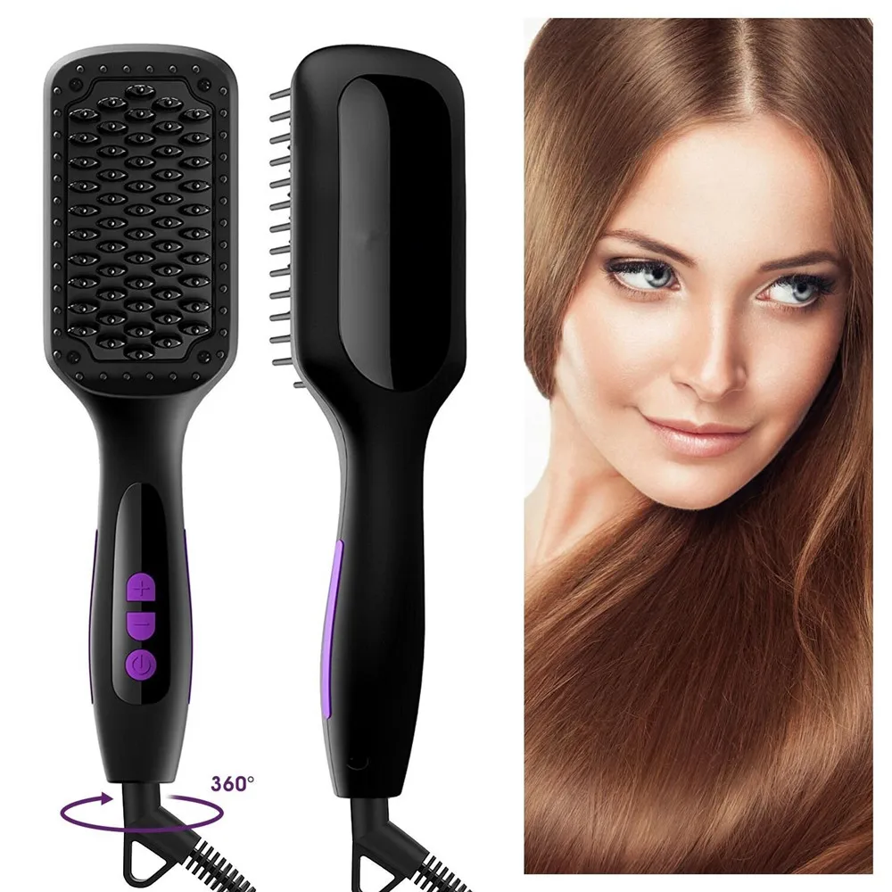 2018 New Coming Professional Steam Hair Straightening Brush Hair