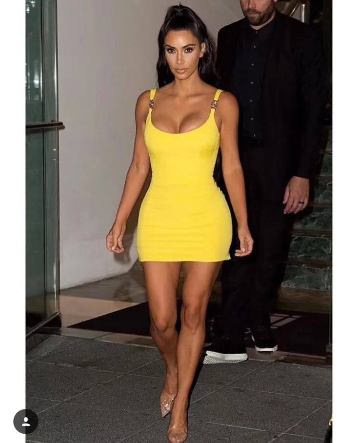 womens yellow sundress