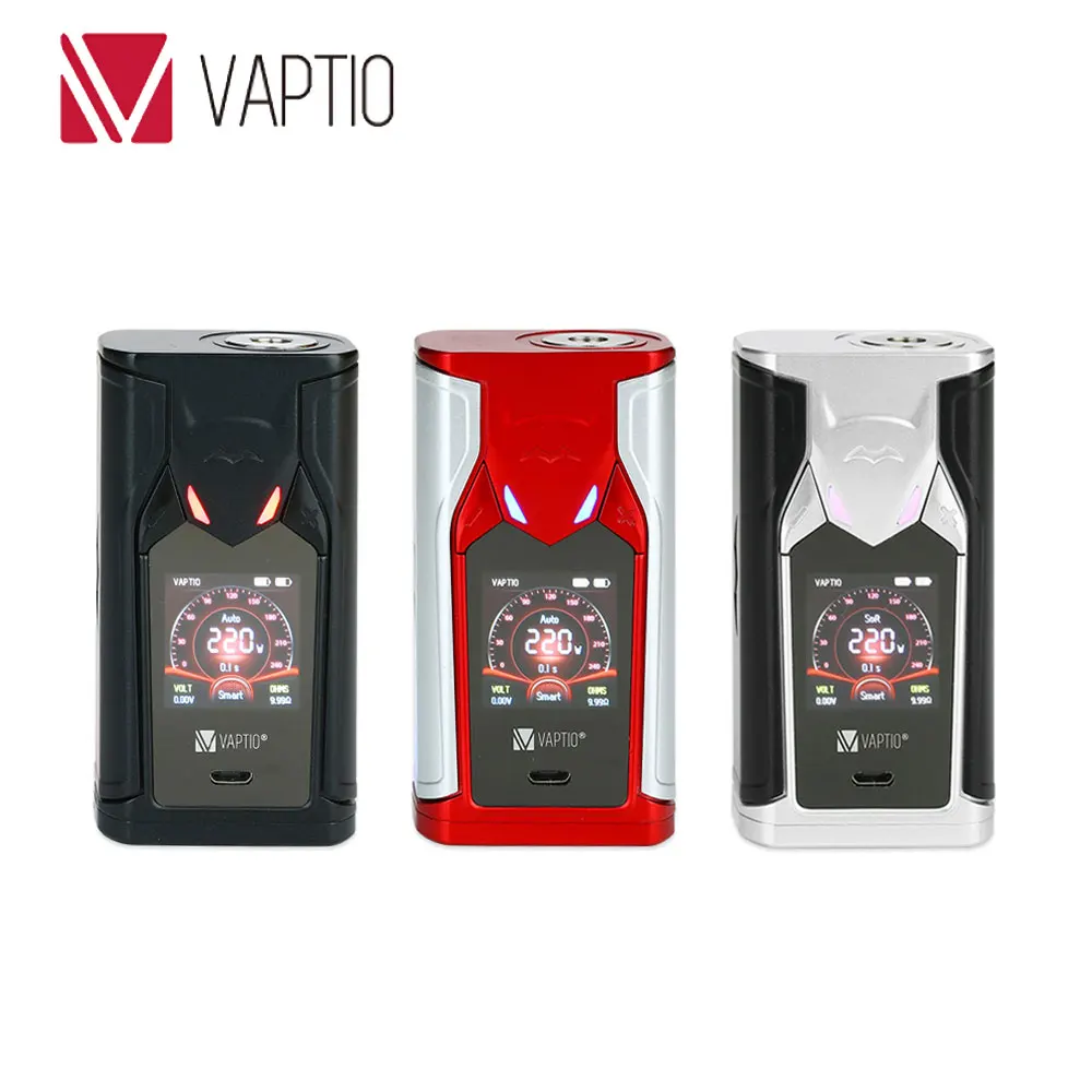 

Original 220W Vaptio Super Bat TC Box MOD with 1.3 Inch High-defination Sceeen & Customized LED Lighting System E-cig Vape Mod