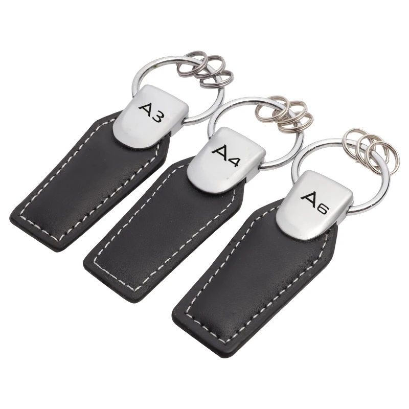 

For Audi A3 8P 8V 8L A4 B6 B8 B7 B5 B9 A6 C5 C6 C7 C4 4F Q5 Q7 80 Q3 100 S3 S4 S6 RS3 RS4 RS6 SQ5 Car Keychain Key Holder Rings