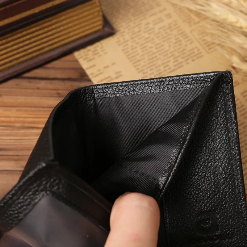 Small wallet men genuine leather purses cowhide mini wallets black and brown quality guarantee Small wallet men genuine leather purses cowhide mini wallets black and brown quality guarantee