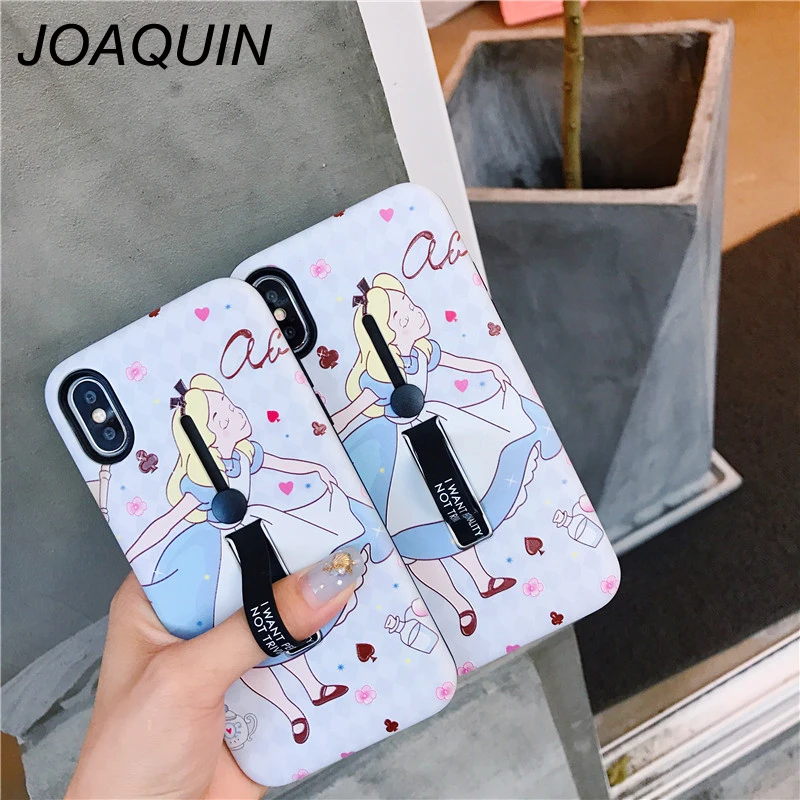 Cartoon Princess hidden ring Case for iPhone 6 6S 7 8 Plus X XR XS MAX Soft TPU Back Cover Phone Cases new styl |