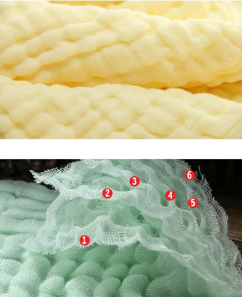 Camadas de Musselina Toalha de Banho do Bebê Algodão Sólida Toalhas Absorver Neonatal Criança Cobertor Envoltório Swaddle Cama 105*105 Centímetros 6 100% Cor 9 High Quality Mamãe e Bebê
