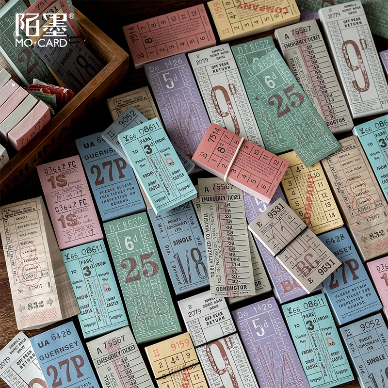 

Mo.Card retro vintage ticket memo pad diy message note paper notepad pack Wholesale