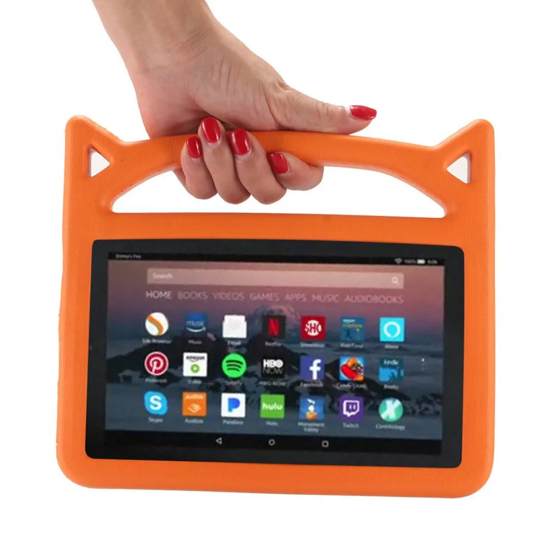 For Amazon Kindle Fire HD 8th Gen 2018 8inch Tablet Case Handle Stand Cover Soft Shockproof Case kids 1031#C