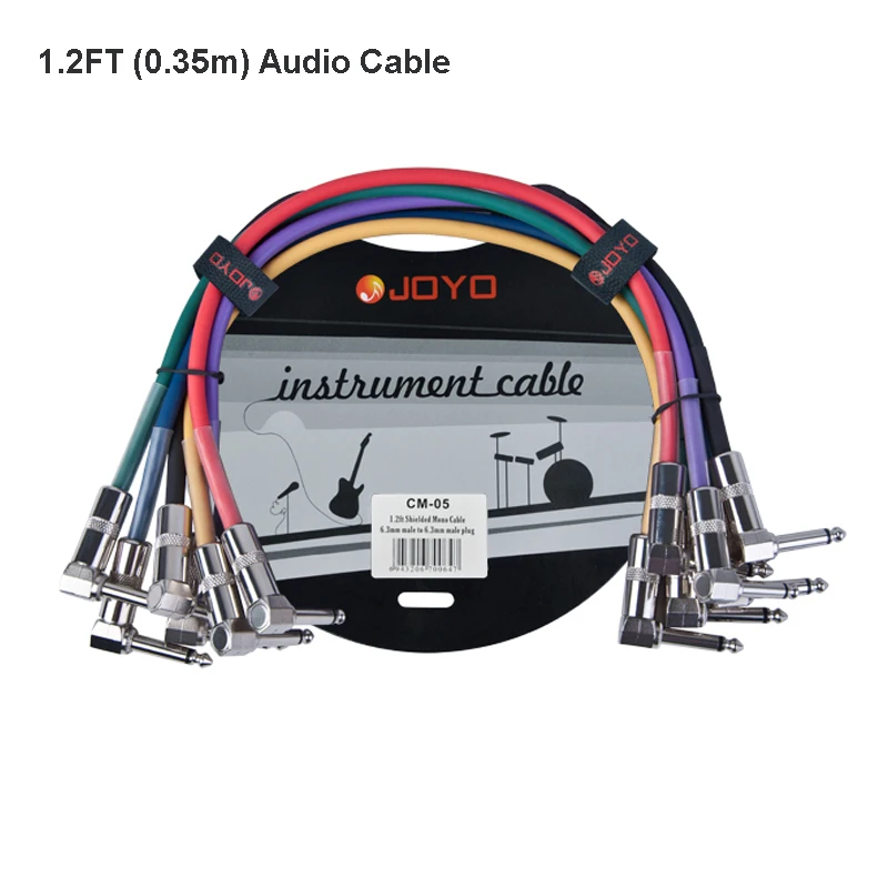 6 pieces/lot CM-05 1.2FT Shield Mono Cable 6.3mm m...
