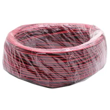 Câble d'extension rouge et noir à 2 broches pour bande lumineuse 100 5050, 50m 3528 m 22awg
