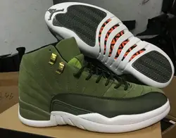 AIR США JORDAN 12 тренажерный зал красный баскетбольные кеды быков гриппа игры университет Синий колледж ОВО белый темно серый для мужчин Спорт