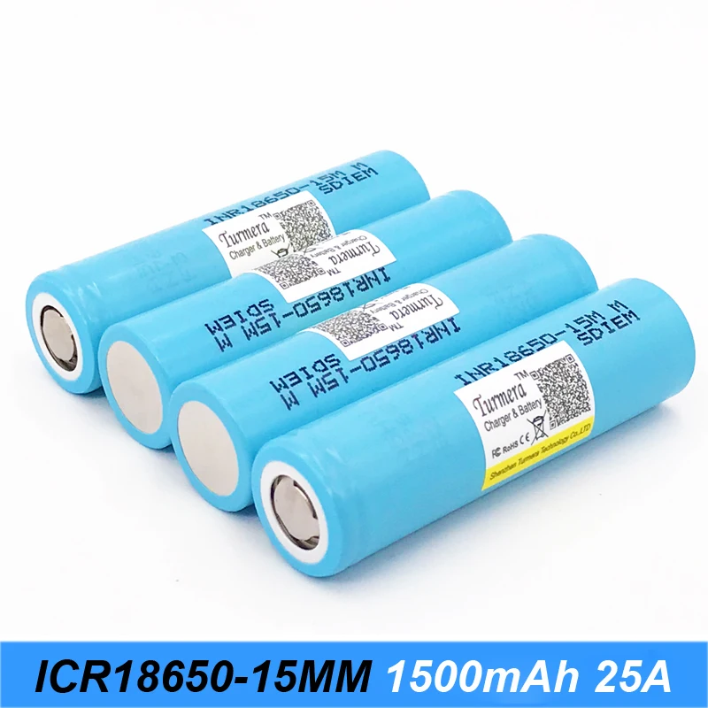 Turmera original battery 18650 15M inr18650-15M 1500mah 25A for power tools screwdriver battery and E-cig battery j28 Turmera original battery 18650 15M inr18650-15M 1500mah 25A for power tools screwdriver battery and E-cig battery j28