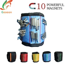 Geoeon полиэстер магнитный браслет портативный инструмент сумка с 10 магнитом электрик запястье инструмент винты гвозди держатель ремонтные инструменты A28