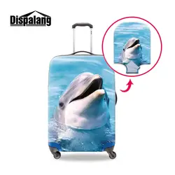 Dislapang 3D дельфин рюкзак с принтом крышка Женский чемодан протектор красивый чемодан Чехлы для мангала леди стиль пыли Туристические товары