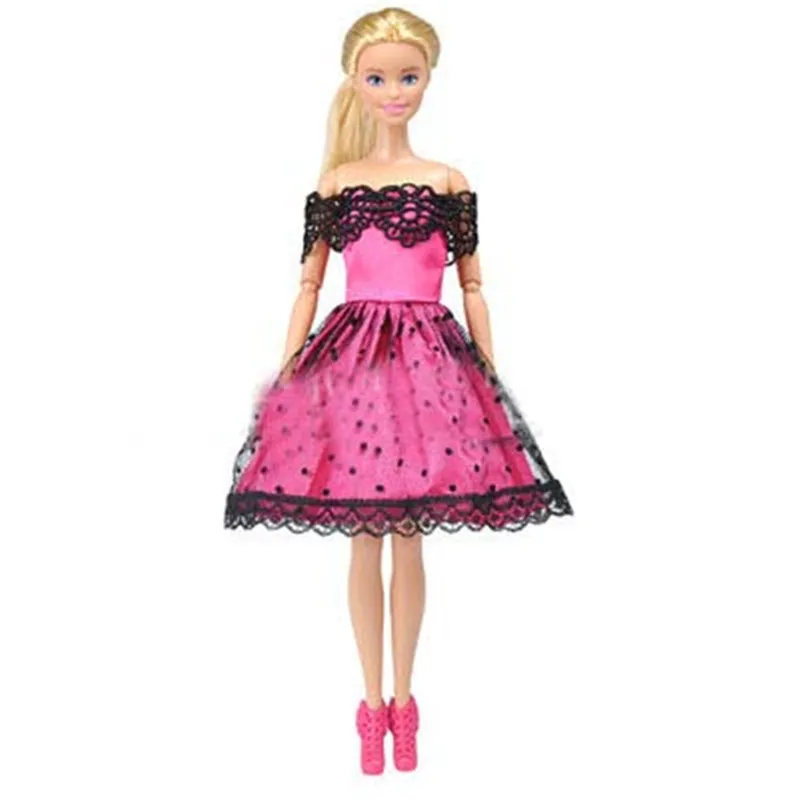 Модная одежда ручной работы короткое платье 9 стиль милый узор кукольная одежда для куклы игрушка игровой домик для детей одеваются - Цвет: 2
