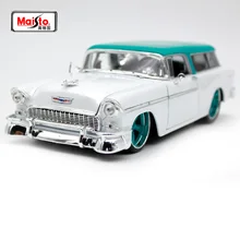 Maisto 1:18 1955 Chevrolet NOMAD White vintage car model Diecast Model Car Toy New In Box Free Shipping NEW ARRIVAL 32613 Maisto 1:18 1955 Chevrolet NOMAD White vintage car model Diecast Model Car Toy New In Box Free Shipping NEW ARRIVAL 32613