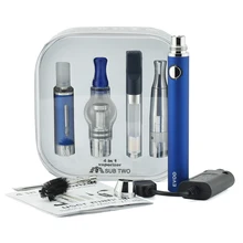 50 шт. SubTwo 4 в 1 испаритель электронная сигарета комплект с Baterry 4 Атомайзеры для жидкий воск масло сухая травяная Заправка для парогенератора ручка комплект