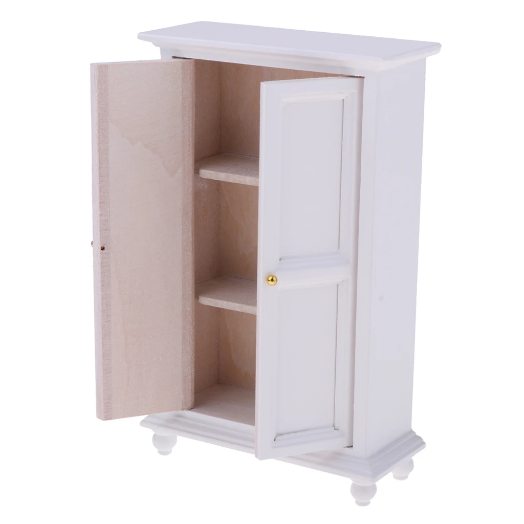 European Style 1/12 Dolls House Multifunctional Furniture – Cabinet, Collect Ark, Wardrobe - Dining Room Bedroom Accessories