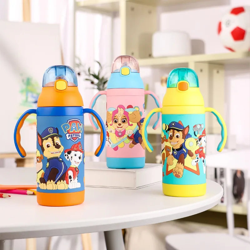 

1pc 380ML Genuine Paw Patrol Water Bottles Vacuum Cup 316 Stainless Steel Thermal Bottle BPA FREE Straight Cup for kids boy Girl