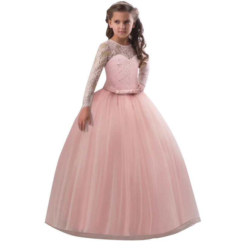 Teens Girls Princess Dress Children Evening Party Dress Flower Girls Wedding Gown Kids Dresses For Girls Costume 8 10 12 14 Year newborn baby girl skirt Dresses