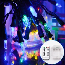 Водонепроницаемый фонарь светодиодный свет шнура 7 м 50 светодиодный s устройство дистанционного управления на батарейках Рождество Сад вечерние пейзаж двора украшения