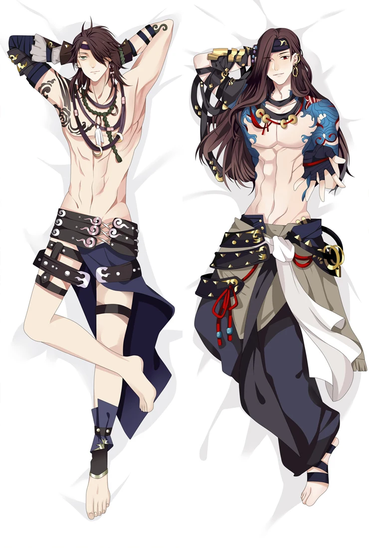 Аниме игры Touken Ranbu Online Akashi Kuniyuki & Kousetsusamonji otaku Dakimakura наволочка обнимающая
