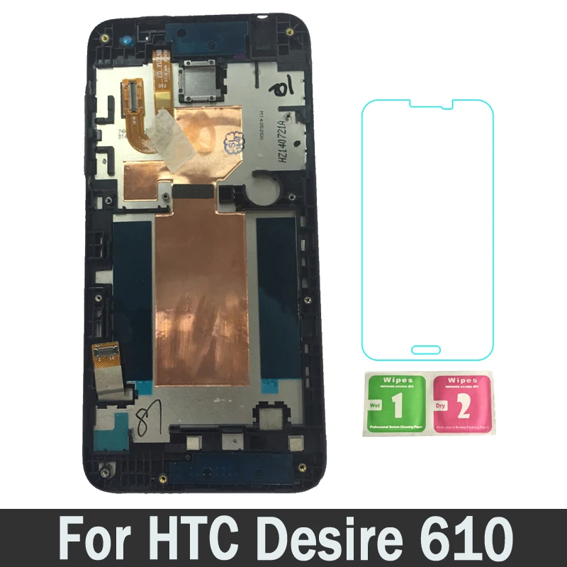 

High Quality New LCDs With Frame For HTC Desire 610 D610n Lcd Display Touch Screen Digitizer Replacement Assembly 100% Tested