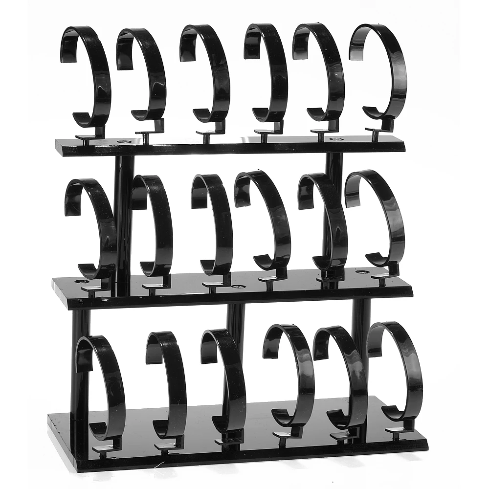 Free-Shipping-Tabletop-Show-18-Slot-Black-Clear-View-Wrist-Watch ...