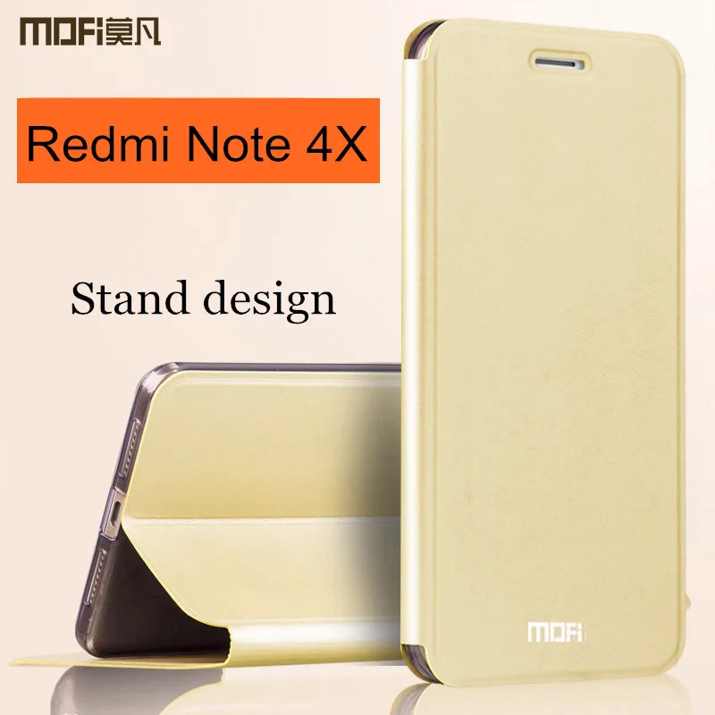 Xiaomi redmi note 4x Чехол кожаный силиконовый задняя защита флип чехол оригинальные mofil