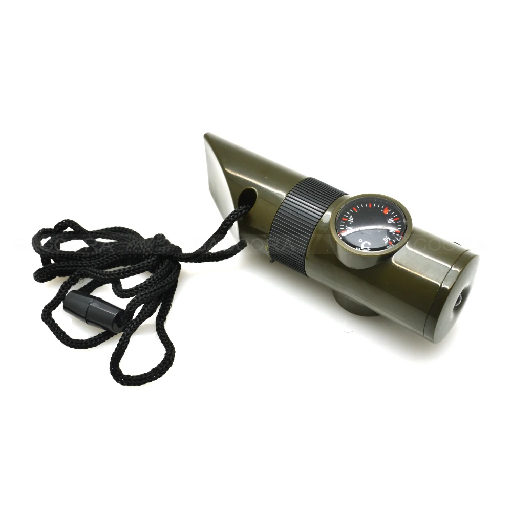 1 шт. 7 в 1 Многофункциональный Военный набор для выживания увеличительное стекло свисток с компасом и термометром светодиодный светильник