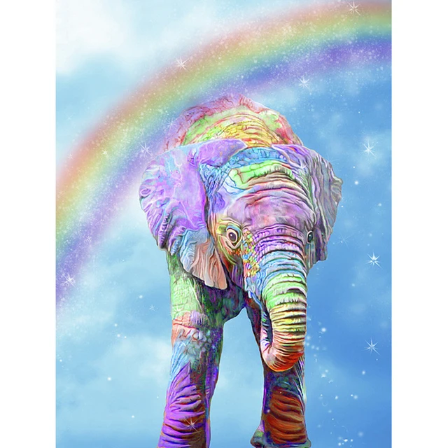 Unduh 880 Koleksi Gambar Gajah Warna Pelangi  HD