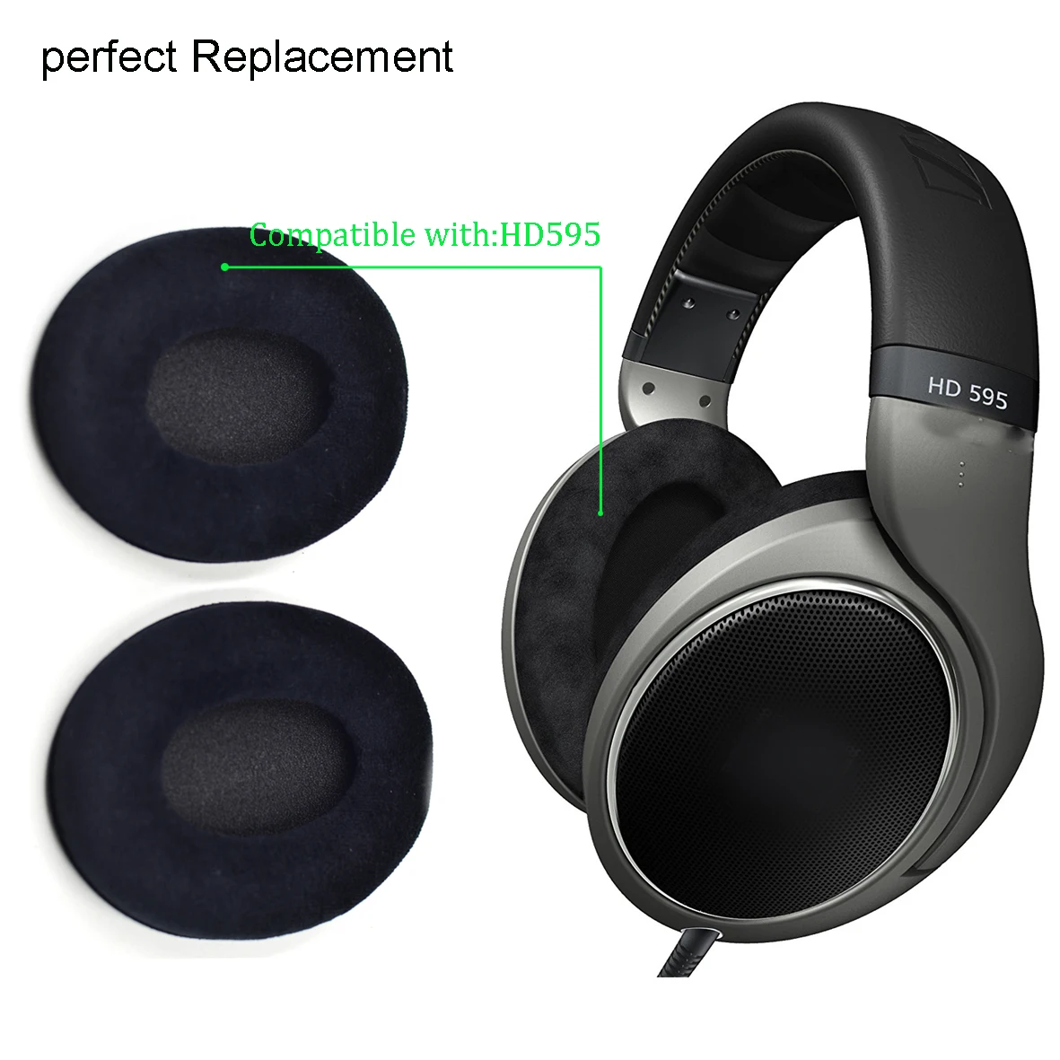 Defean бархатные велюровые Наушники Замена амбушюры Подушка для Sennheiser HD515 HD555 HD595 HD558 HD518 HD598 HD559 HD569 наушники