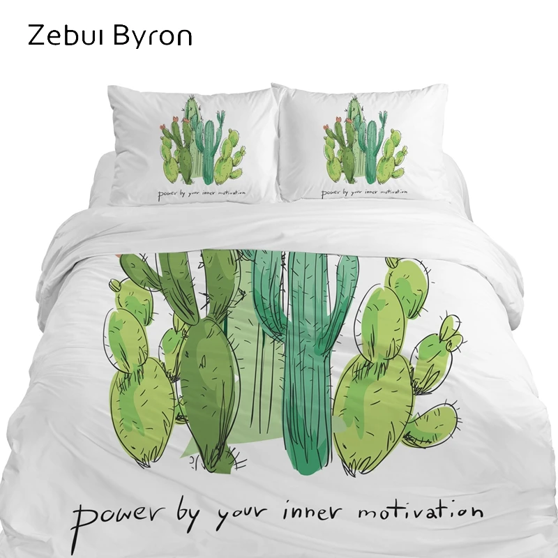 

3D Bedding Set Super King/Queen/Double Size,Custom Printing Quilt/Duvet Cover Set,Luxury 2/3pcs cactus Bed Set,Drop Ship
