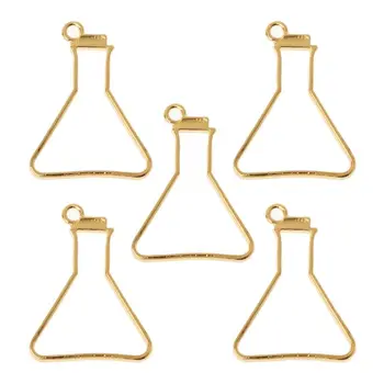 

5Pcs Science Experiment Cup Blank Frame Pendant Open Bezel Setting Resin Jewelry