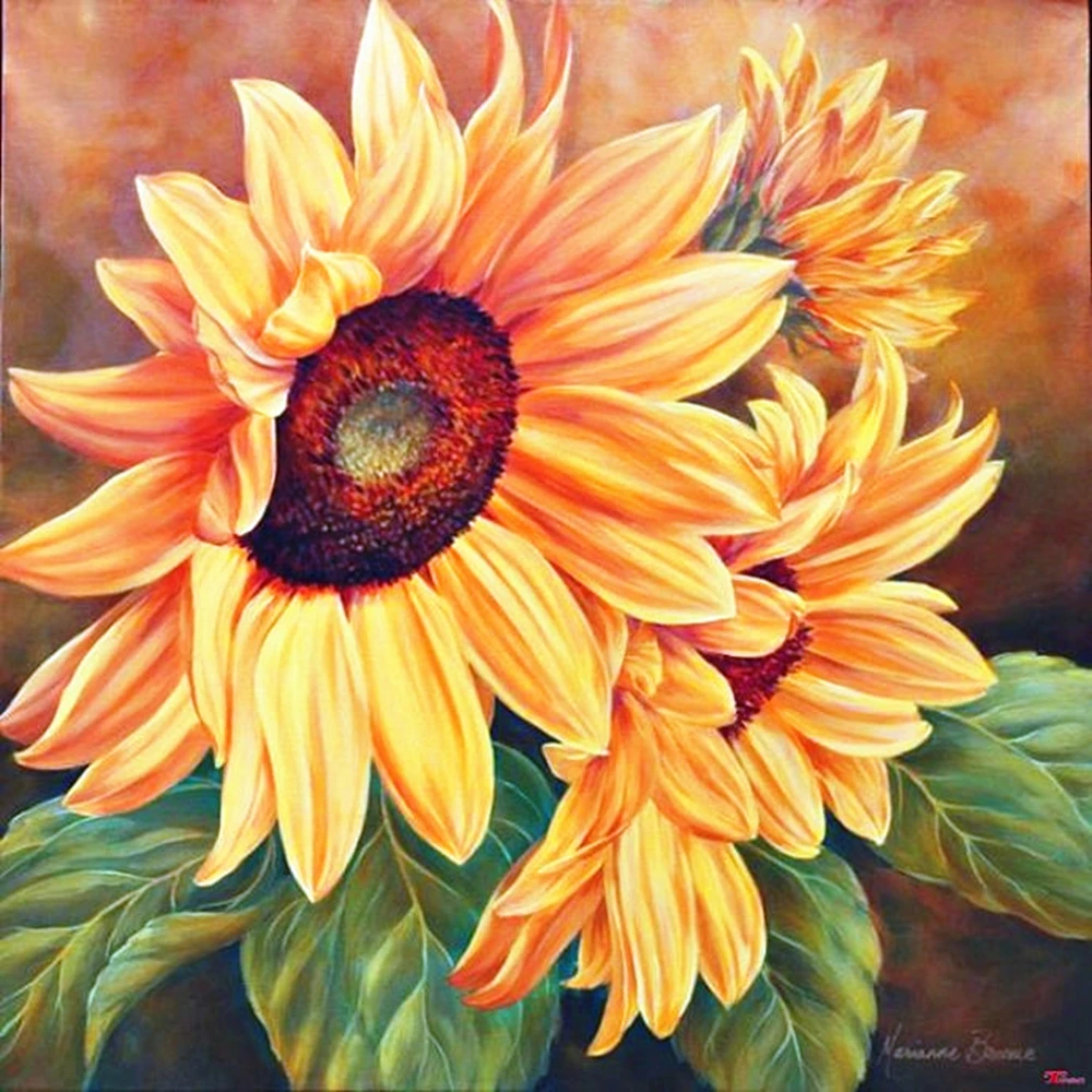 Sunflower Full Diamond Embroidery 5D DIY Diamond Painting Round