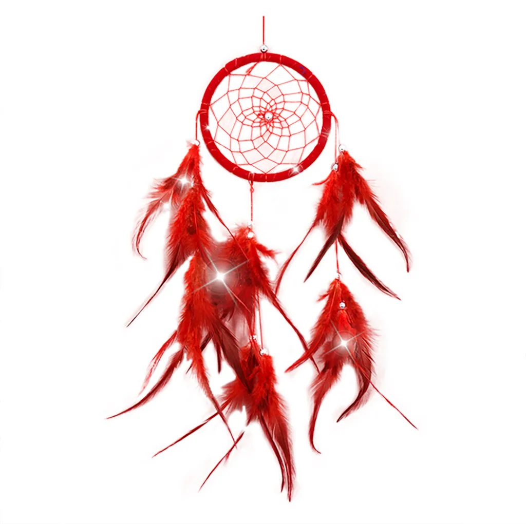

Wind Chimes Handmade Dream Catcher Feathers Decoration For Car Wall Hanging Room Kids Room Decoration Big Dream Catcher DIY