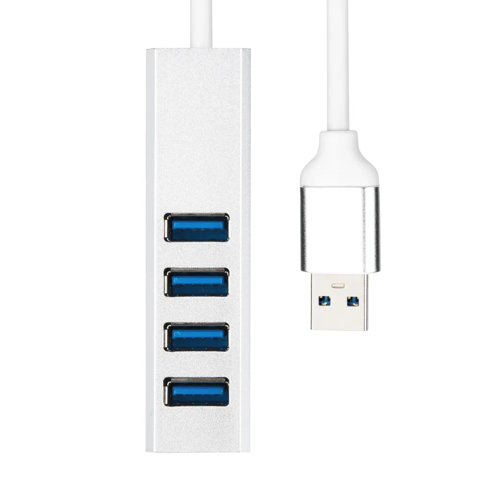 

2019 Hot 30cm USB 3.0 4-Port Multi HUB Splitter Aluminum Adapter High Speed For PC Laptop Mac Up to 5Gbps with USB1.1/2.0/3.0 25