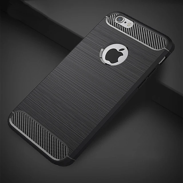 Best GerTong Carbon Fiber Phone Cases For iPhone XS MAX X XR SE 5 5s 8 6 6S Plus Silicone Case For iPhone 7 Plus Soft TPU Capa Coque