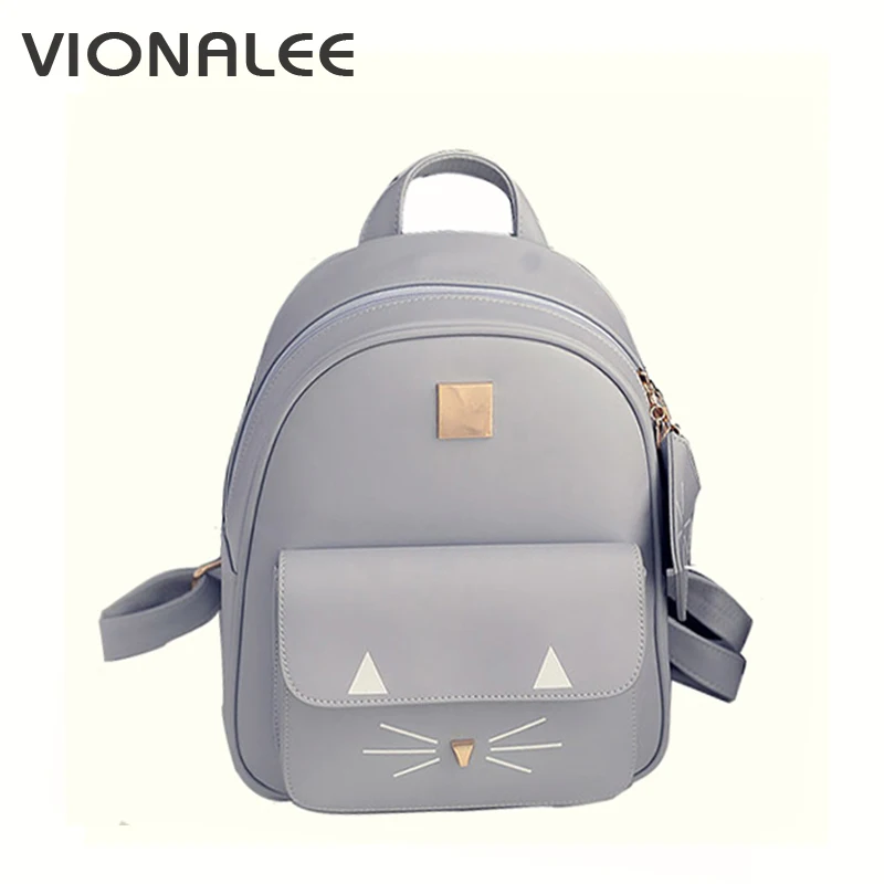 

Cat Bags Luxury Women Bags Designer Cat Backpack Fashion Bag Pack 2pcs Small Female Female Back Pack School Backpack Pink Woman
