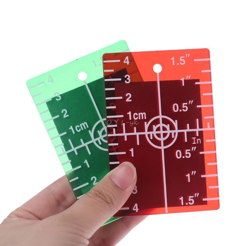 1 шт. Лазерная пластина для карты дюйма/см для зеленого и красного лазерного уровня пластина L29K
