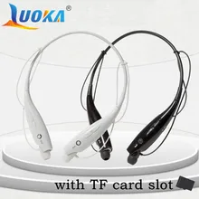 LUOKA-730 слот для карты SD Беспроводной bluetooth-гарнитура Спорт Bluetooth Наушники наушники с микрофоном бас наушники для Samsung iPhone